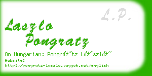 laszlo pongratz business card